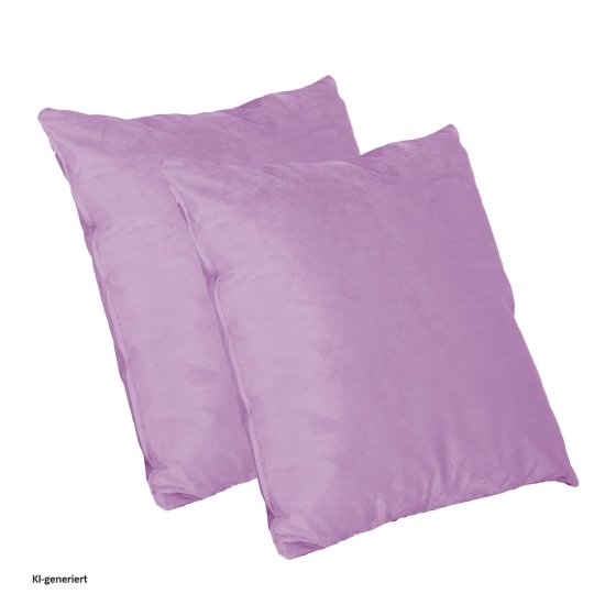 Kissen Nathalie Unifarben 2er-Set Lila 