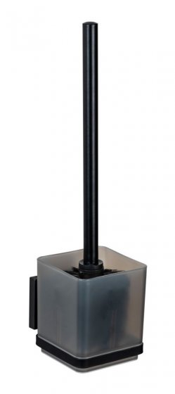 Vacuum-Loc® WC-Garnitur Mod. Quadro Schwarz, Befestigen ohne Bohren 