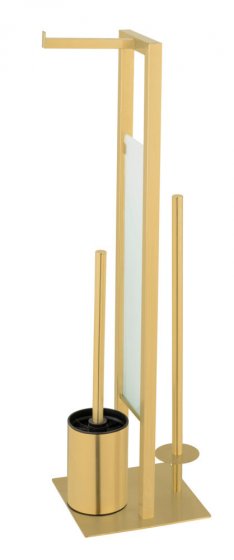 Stand WC-Garnitur Mod. Rivalta Gold, Edelstahl rostfrei 