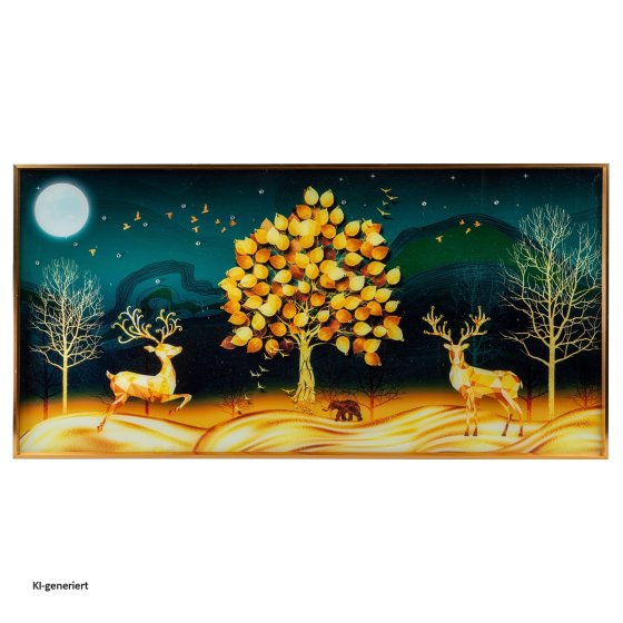 Wandbild Wanddeko Diamant Hirsche 