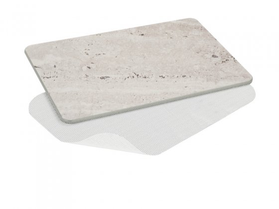 Badematte Mod. Puna Grau, aus natürlichem Diatomit 