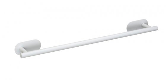 Turbo-Loc® Badetuchstange Uno Mod. Orea White matt, 60 cm, aus rostfreiem Edelstahl 