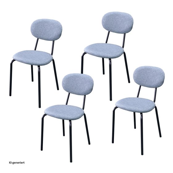 Stuhl Anella Grau 4er-Set 