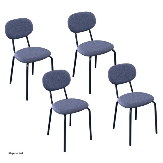 Stuhl Anella Dunkelgrau 4er-Set 