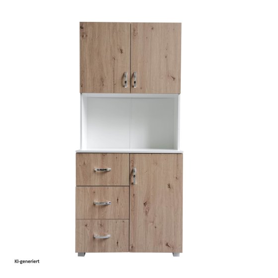 Küchenschrank Weiß Artisaneiche Blanca 