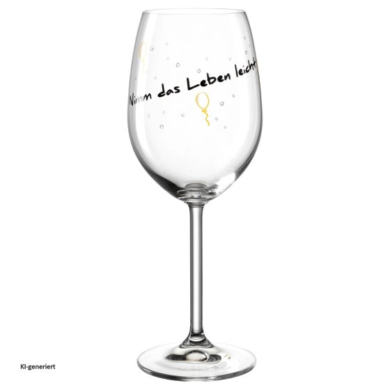 Weinglas 460 ml 'Nimm das Leben leicht' PRESENTE 