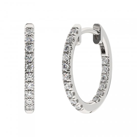 Creole 585 Weißgold mit 32 im Labor gezüchteten Diamanten 