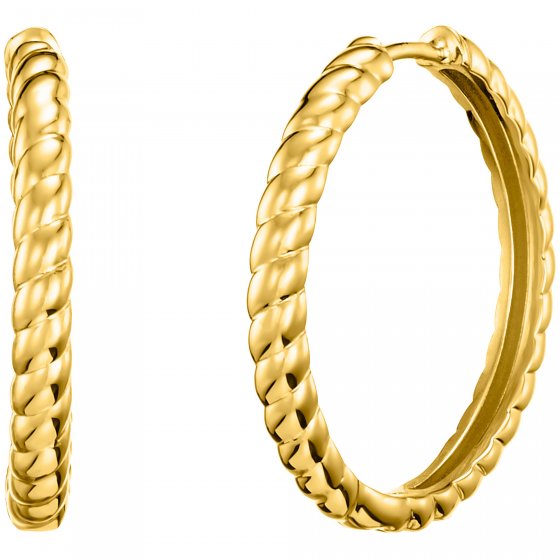 Creolen 925/- Sterling Silber vergoldet 25mm 