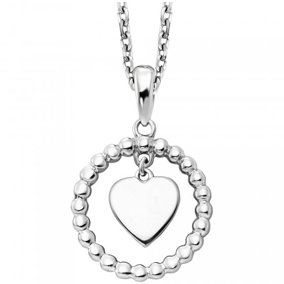Anhänger mit Kette 925/- Sterling Silber rhodiniert  Moving Heart 