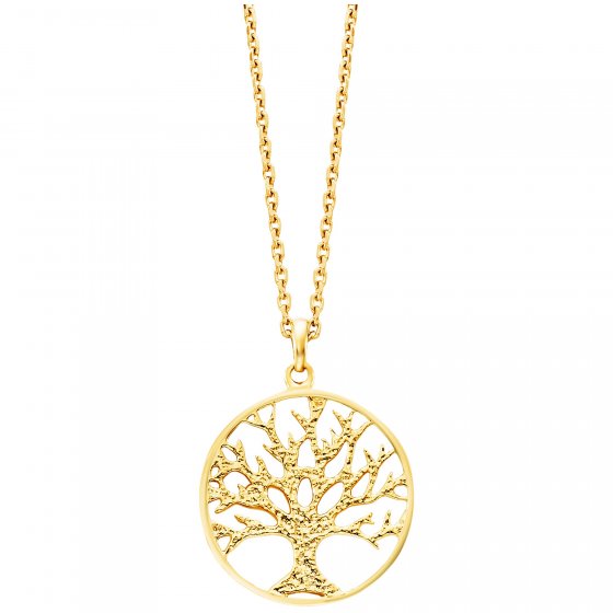Anhänger mit Kette 925/- Sterling Silber vergoldet  Motiv Lebensbaum 
