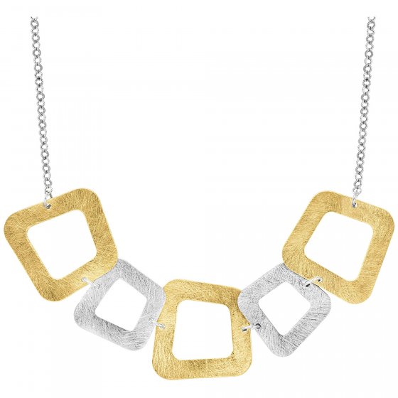 Kette 925/- Sterling Silber rhodiniert/vergoldet  43 cm 