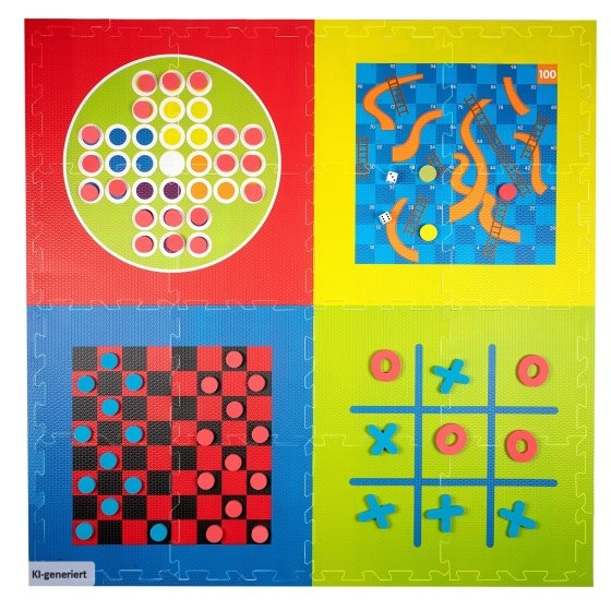 Spielmatte Set, 4 Spiele 100 Teile 