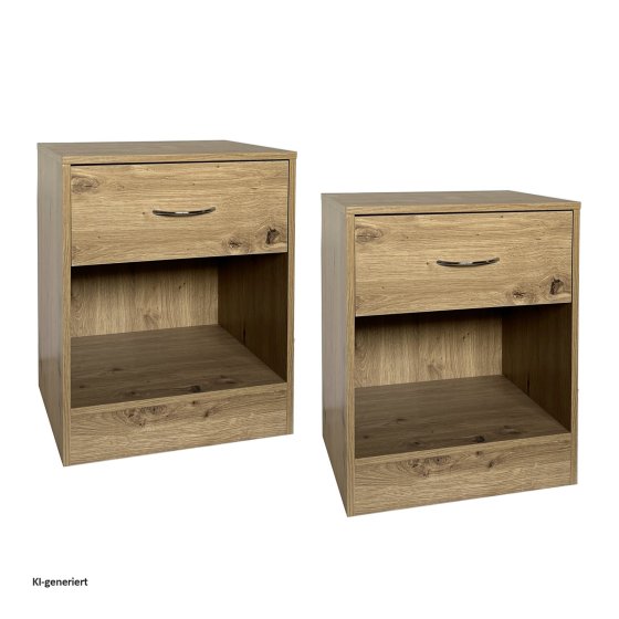 Nachtschrank 2er Set Thekla Artisaneiche 