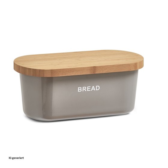 Brotkasten 36 x 20 x 14,5 cm Grau 