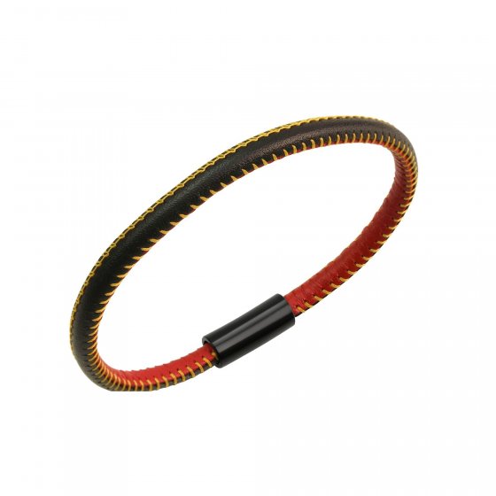 Armband echt Leder mit Deutschland-Farben 23cm 
