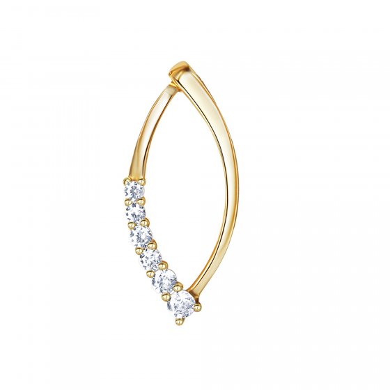 Anhänger 375/- Gelbgold bicolor Zirkonia 