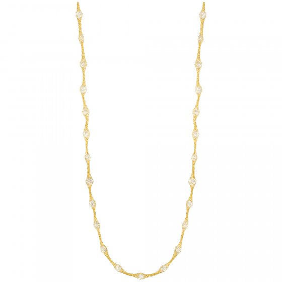 Kette 925/- Sterling Silber vergoldet  27 Zirkonia 