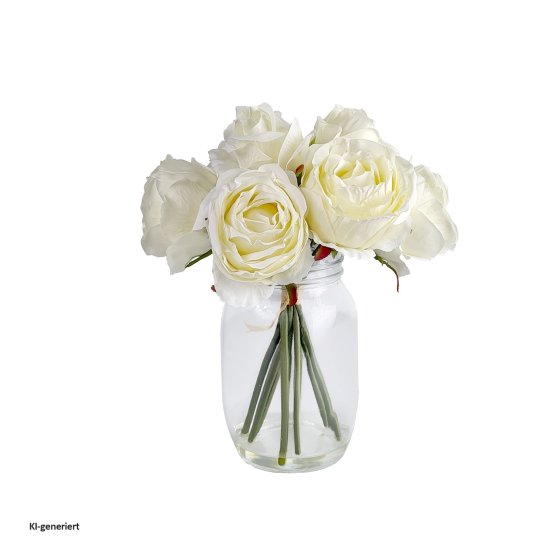 Rosen in Vase Kunstblume Flora 