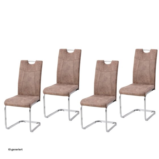 Esszimmerstuhl KellyC 4er-Set Braun 