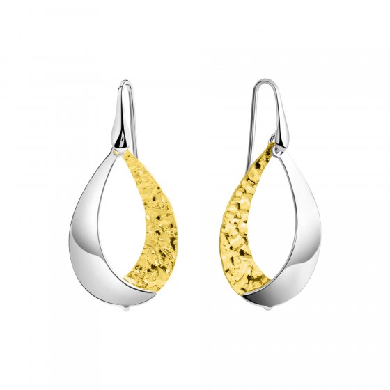 Ohrhänger 925/- Sterling Silber bicolor 