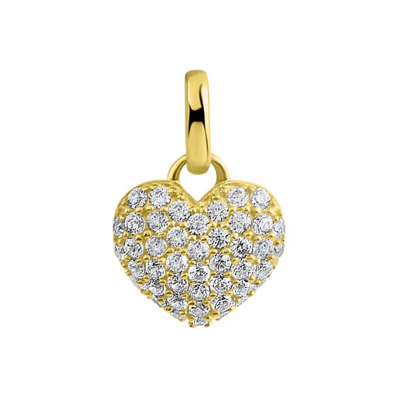 Anhänger 375/- Gelbgold Herz Zirkonia 