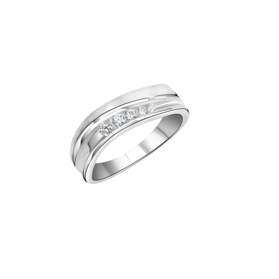Ring 925/- Sterling Silber rhodiniert Zirkonia 