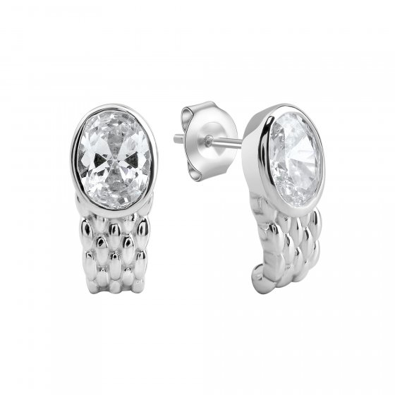 Ohrstecker 925/- Sterling Silber rhodiniert Zirkonia 