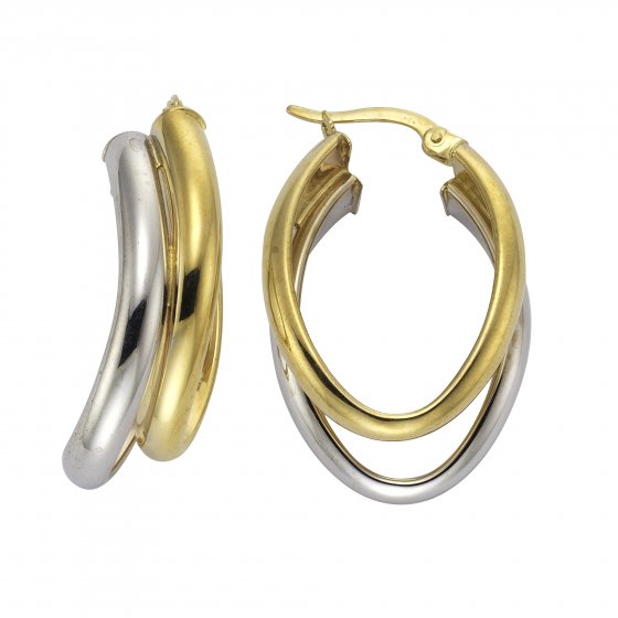 Ohrring 333/- Gelbgold 2farbig 