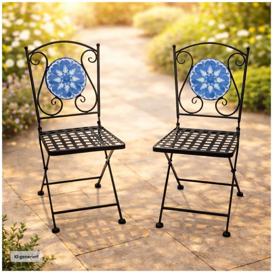 Gartenstühle 2 Stück Marocco Blau 