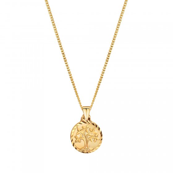 Halskette Gold 333 mit Lebensbaum Motiv 42/42cm lang 