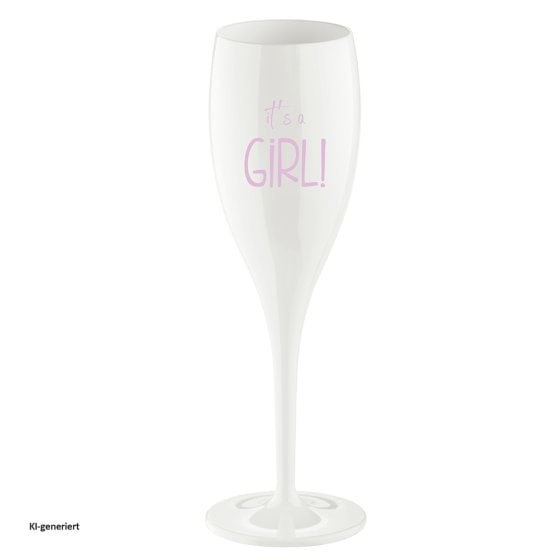 Sektglas 100 ml mit Druck CHEERS No. 1 IT'S A GIRL 