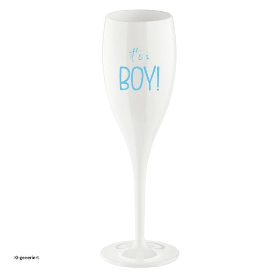 Sektglas 100 ml mit Druck CHEERS No. 1 IT'S A BOY 