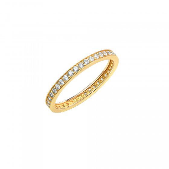 Ring 375 Gold Zirkonia weiß Memoirering 