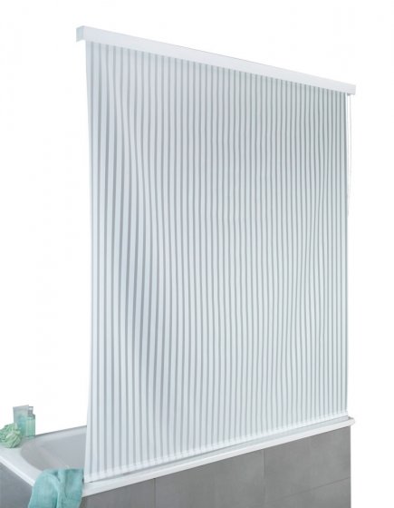 Duschrollo 128 x 240 cm, schnelltrocknendes Rollo für Badewannen 