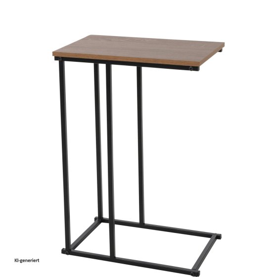 Beistelltisch Metall + MDF Natur 