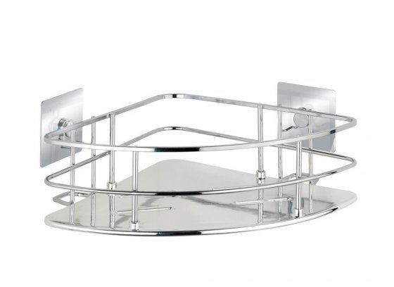 Turbo-Loc® Edelstahl Eckablage Mod. Quadro, rostfrei, Befestigen ohne bohren 