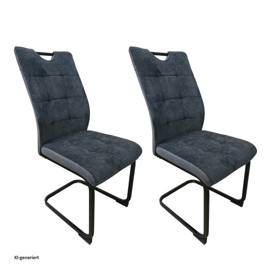 Schwingstuhl Mateo Grau 2er-Set 