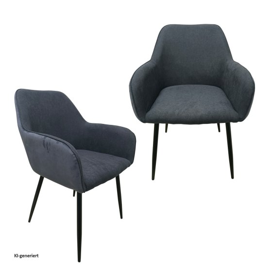 Stuhl Albany Soft Grau 2er-Set 