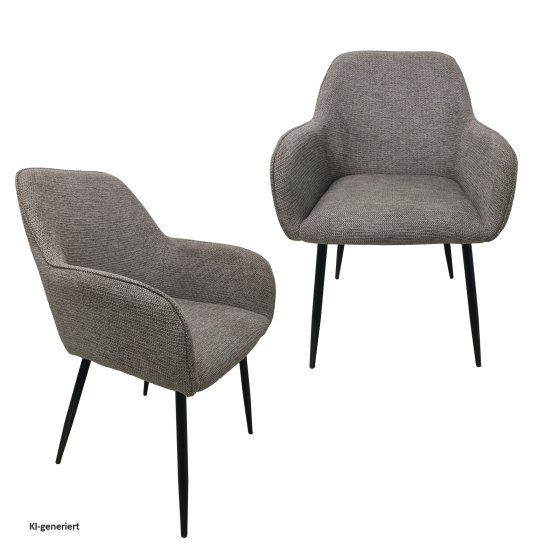 Stuhl Albany Waffle Hellbraun 2er-Set 