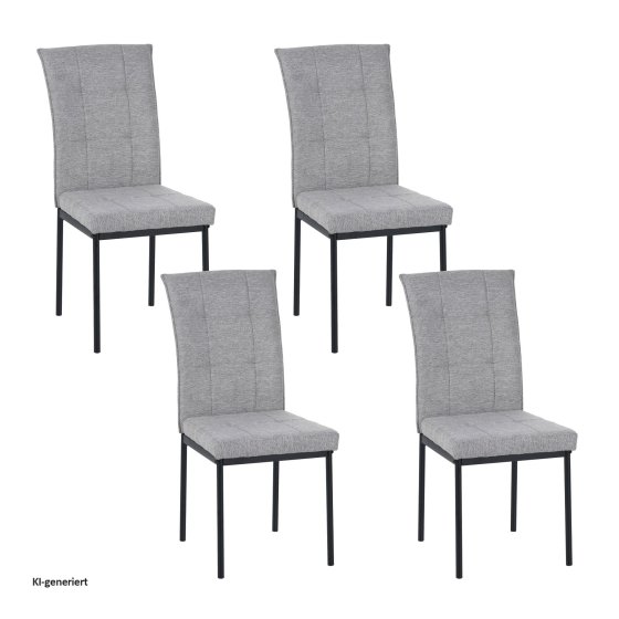 Stuhl Matthew Hellgrau 4er-Set 