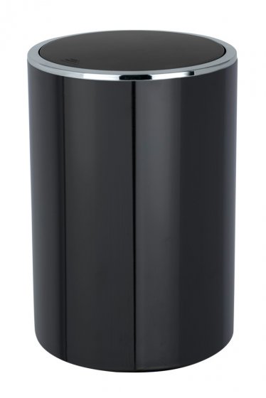 Schwingdeckeleimer Mod. Inca Black, hochwertiger Kunststoff, 5 Liter 
