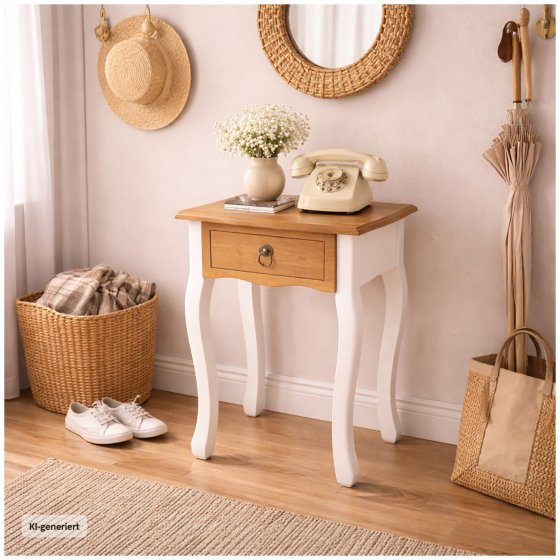 Beistelltisch mit Schublade Retro 
