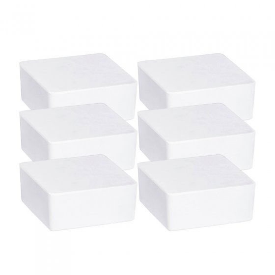 Raumentfeuchter Mod. Cube Nachfüller 1000 g mit Orangenduft, 6er Set, Luftentfeuchter Nachfüllpack
