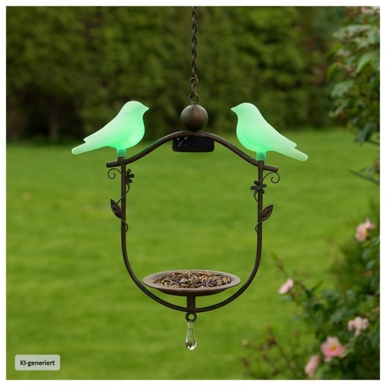 Vogelfutterstation mit LED Beleuchtung 