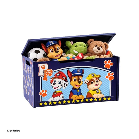 Paw Patrol Spielzeugkiste mit Deckel Kinder Aufbewahrungsbox Blau 