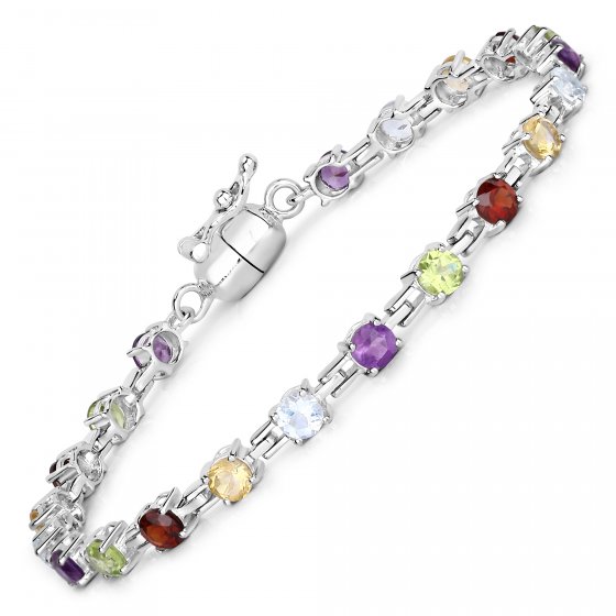 Armband 925-Sterling Silber rhodiniert Multicolour rund 