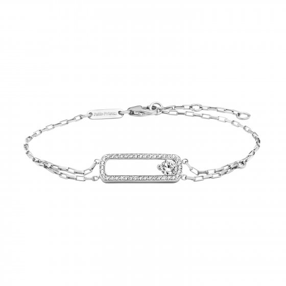 Armband 925 Silber rhodiniert Zirkonia weiß 