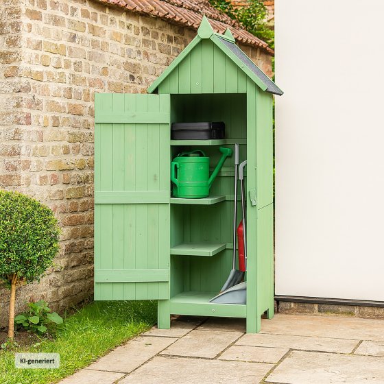 Gartengeräteschrank aus Holz Praktischer Stauraum für Garten und Terrasse 