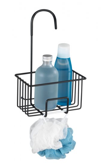 Dusch-Caddy Mod. Milito, schwarz, Edelstahl, PET, 18x28.5x13 cm, rostfrei und langlebig 