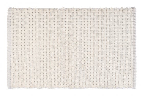 Badteppich Mod. Ecoli, weiß, Polyester/Baumwolle, 50x80 cm, rutschhemmende Rückseite, schnelltrocknend 